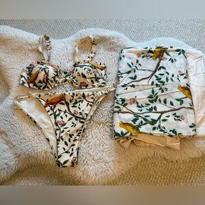 Agua by Agua Bendita | 3 piece bikini and pareo matching set